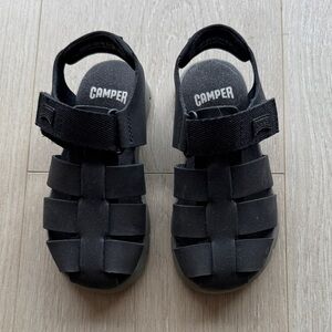 Camper Kids Black Strap Sandals